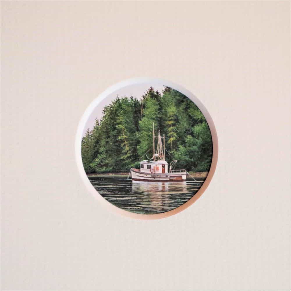Tiffany Hastie: A Traditional Miniature Artist Enters the 3D Miniature World -  A boat vignette acrylic painting