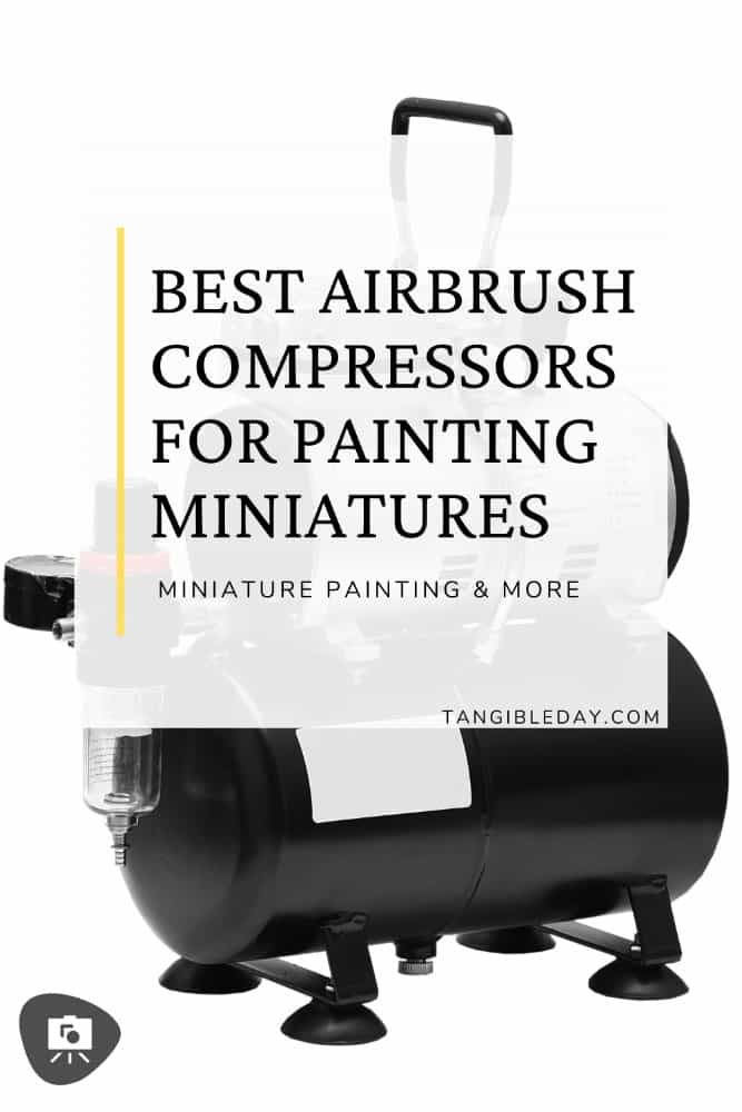 PointZero Mini Airbrush Air Compressor w/ Holder and 6 Ft. Hose