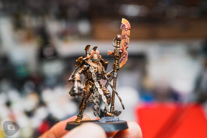 Priming Miniatures and Spraying Hobby Models (A to Z Guide) - priming miniatures step by step - Warhammer 40K miniature necron bronze paint with NMM  