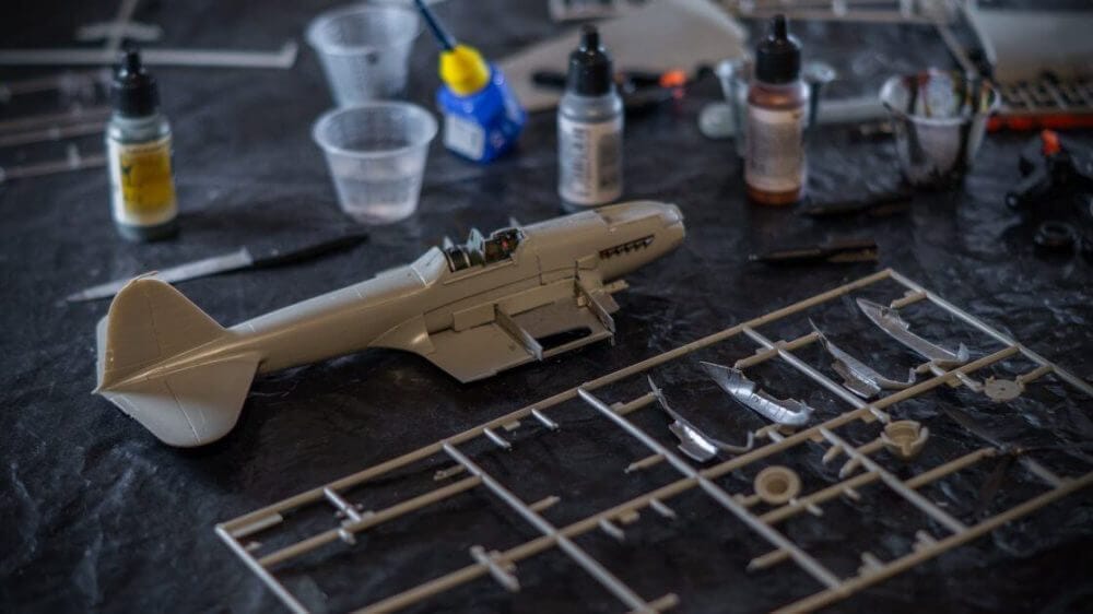 scale model of an airplane toy