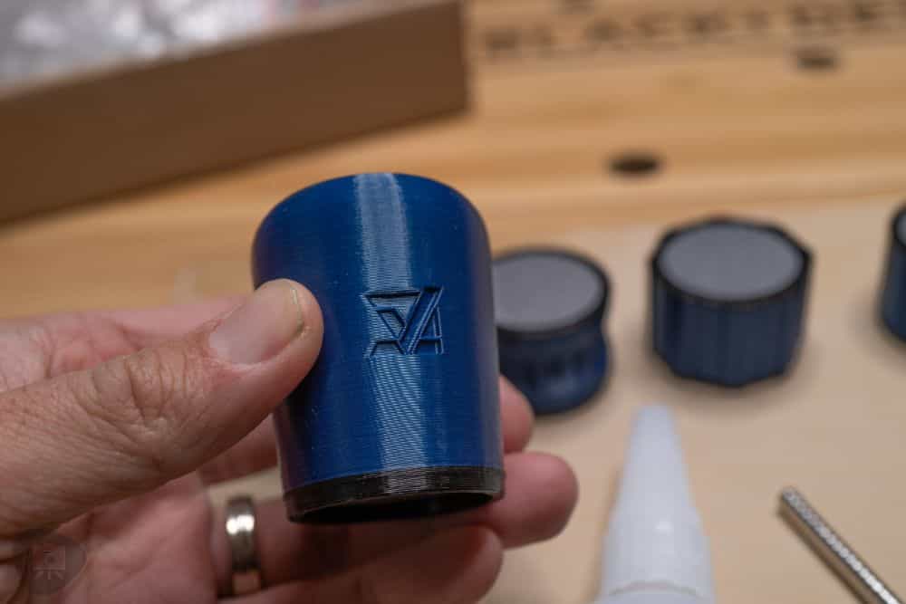 A Case Painting Handle Review for Miniatures and Models - A Case Brand Miniature Painting Holder Review - A-Case Painting Handle User Experience - close up of 3d printed handle parts