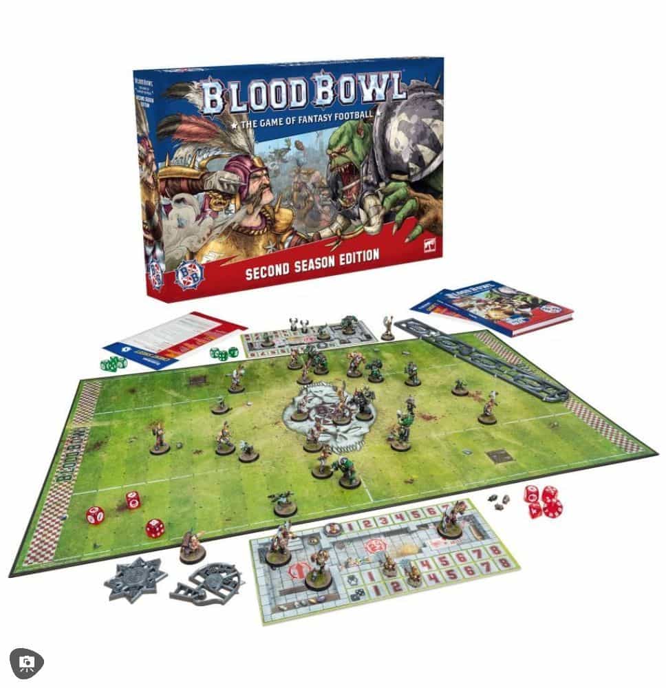 Miniature Basing Materials for Model Hobby Projects (Tips and Review) - best basing material for miniatures and models - Box of blood bowl miniature skirmish tabletop game