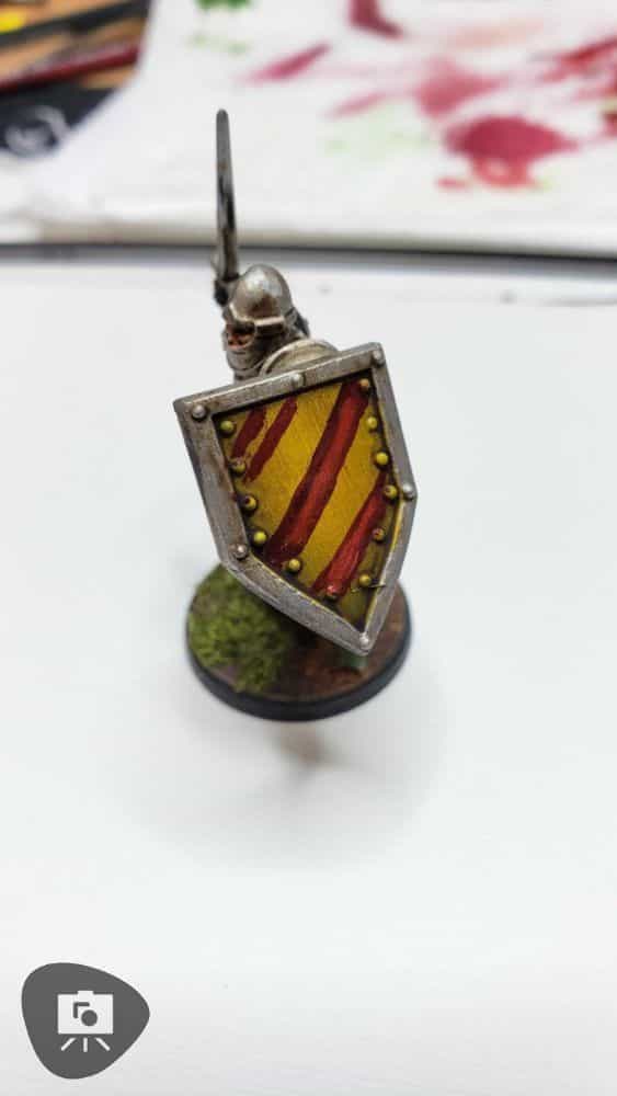 Miniature painting RPG model with oil paints example