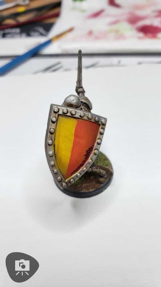 Paul Rubens Oil Paint Review for Miniature Painting - oil paint review paul ruben for painting miniatures - shield example number two