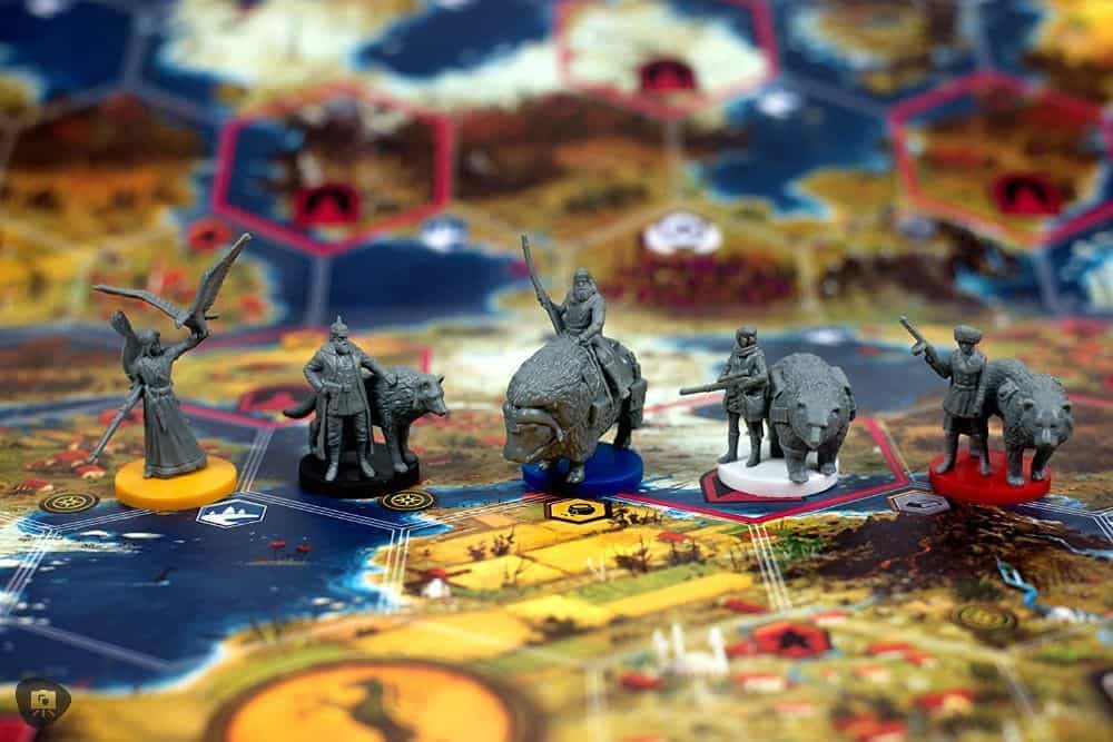 Is historical wargaming dying? Historical miniature gaming popularity - Scythe board game miniatures close up photo