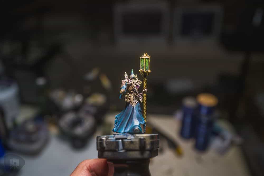 Redgrass games desk lamp review, redgrass games lamp review for painting miniatures, models, and art - Photograph of painted conquest miniature wargame