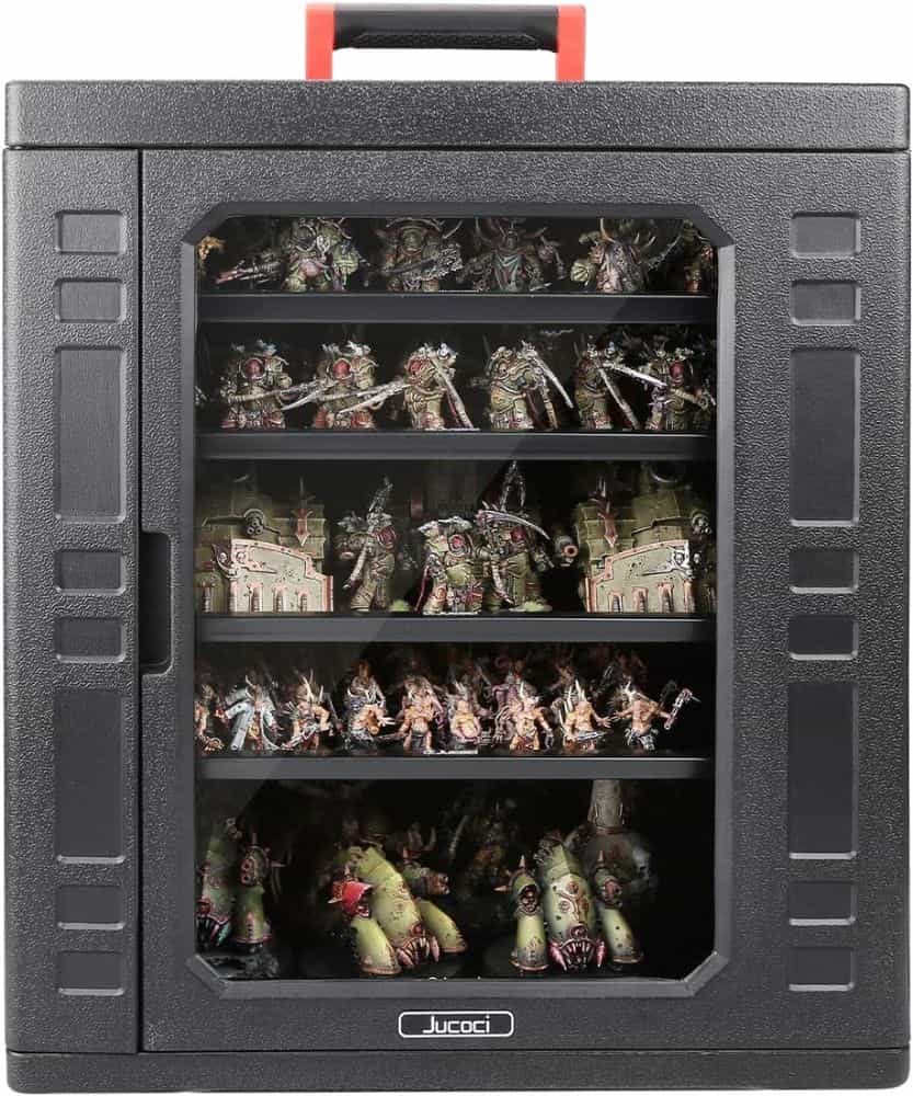 Hotel Room Miniature Painting (Travel Challenges, Tips, and Solutions) - travel tips for miniature painting away from home - Traveling and painting miniatures - Jucoci magnetic tray case for wargaming models