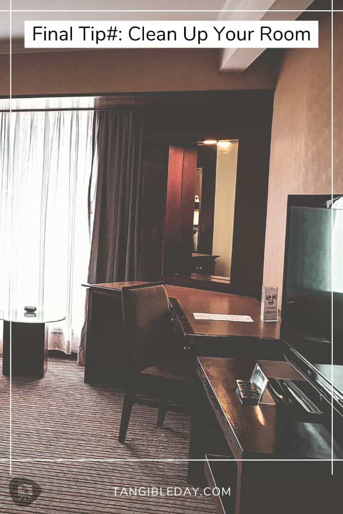 Hotel Room Miniature Painting (Travel Challenges, Tips, and Solutions) - travel tips for miniature painting away from home - Traveling and painting miniatures - clean up after yourselves meme banner