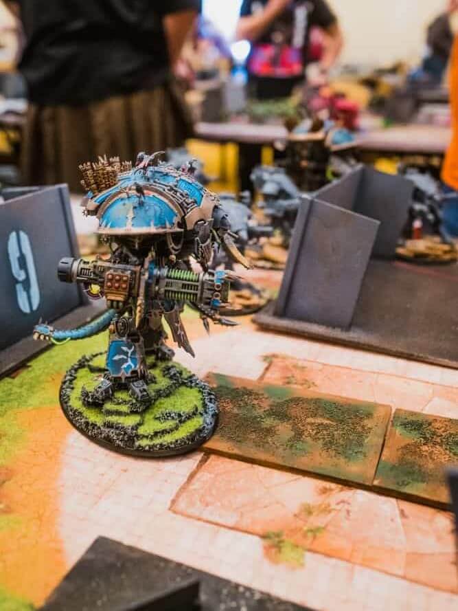 Miniature Basing Materials for Model Hobby Projects (Tips and Review) - best basing material for miniatures and models - warhammer 40k imperial knight with cork sheet base construction