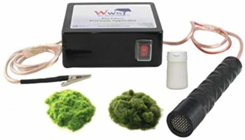 Miniature Basing Materials for Model Hobby Projects (Tips and Review) - best basing material for miniatures and models - static grass applicator for 28mm scale models and bases