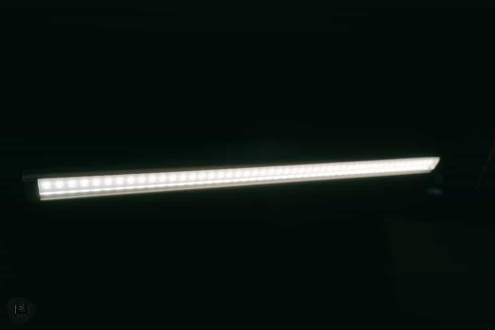 Redgrass games desk lamp review, redgrass games lamp review for painting miniatures, models, and art - LED array example image