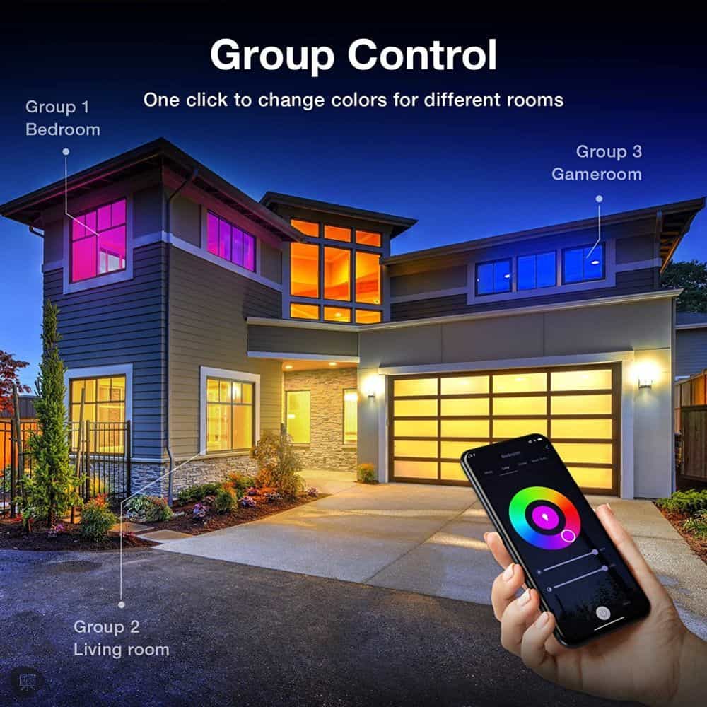 best smart LED recessed lights - smart recessed lighting - group control multiple lights from a single smartphone