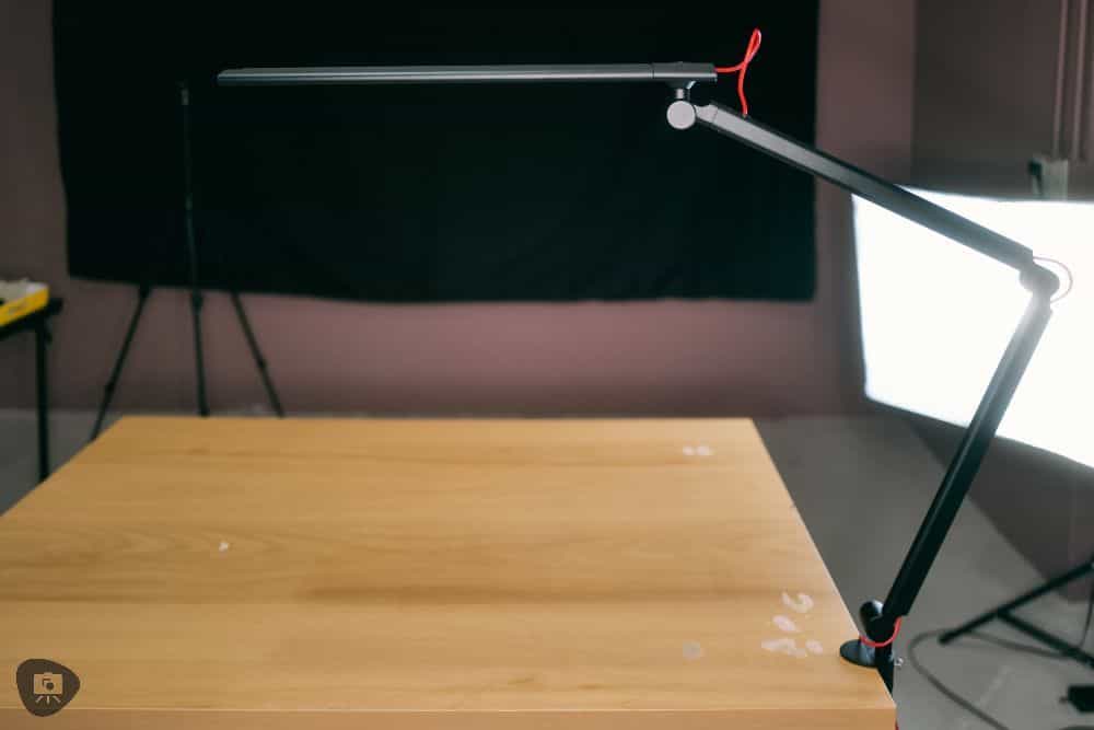 Redgrass games desk lamp review, redgrass games lamp review for painting miniatures, models, and art - Photography table with the RGG desk lamp