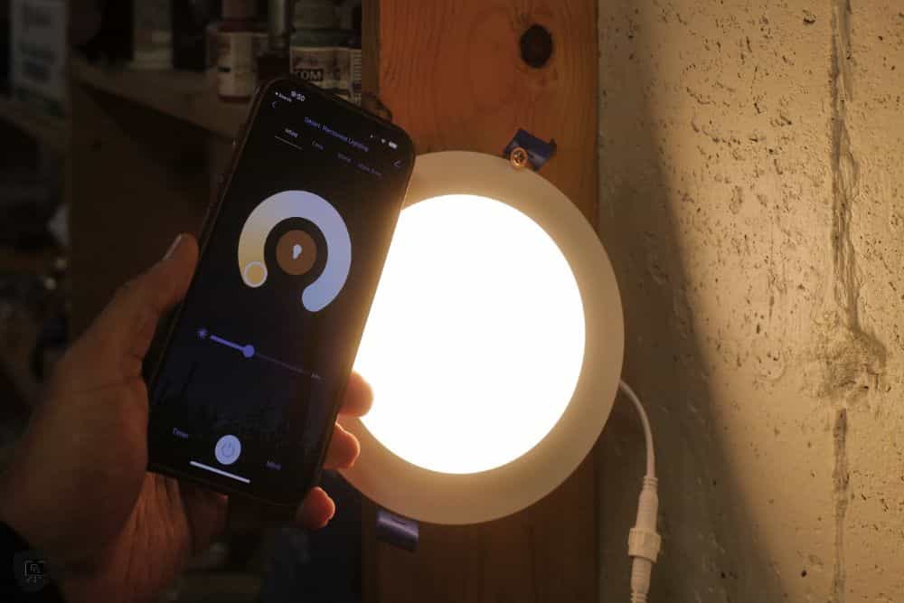 best smart LED recessed lights - smart recessed lighting - Demo of smart phone application