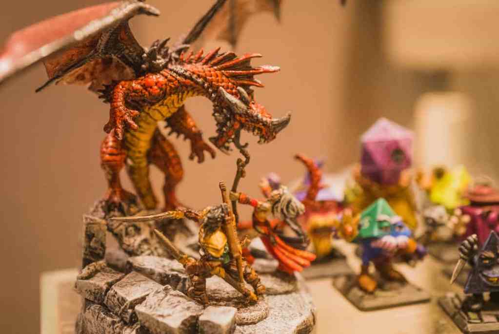 Running a Successful Hobby Gaming Convention: The Hidden Magic and Mayhem Behind CaptainCon - Painted Dragon red from Pathfinder RPG 2.0