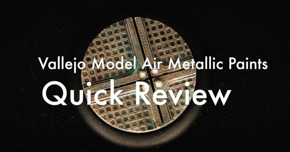 Water based acrylic metallics reviewed - Must-have best metallic model paint for painting miniatures - Video thumbnail for review of the Vallejo model air metallic steel paint