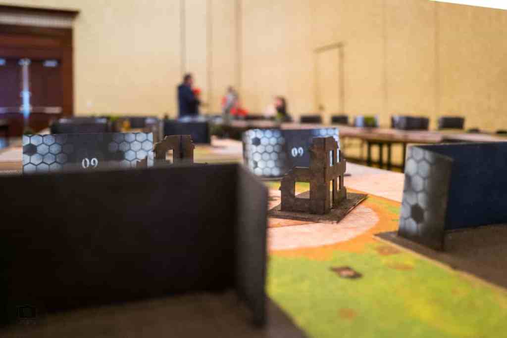 Running a Successful Hobby Gaming Convention: The Hidden Magic and Mayhem Behind CaptainCon - Tabletop warhammer 40k terrain close up with low angle