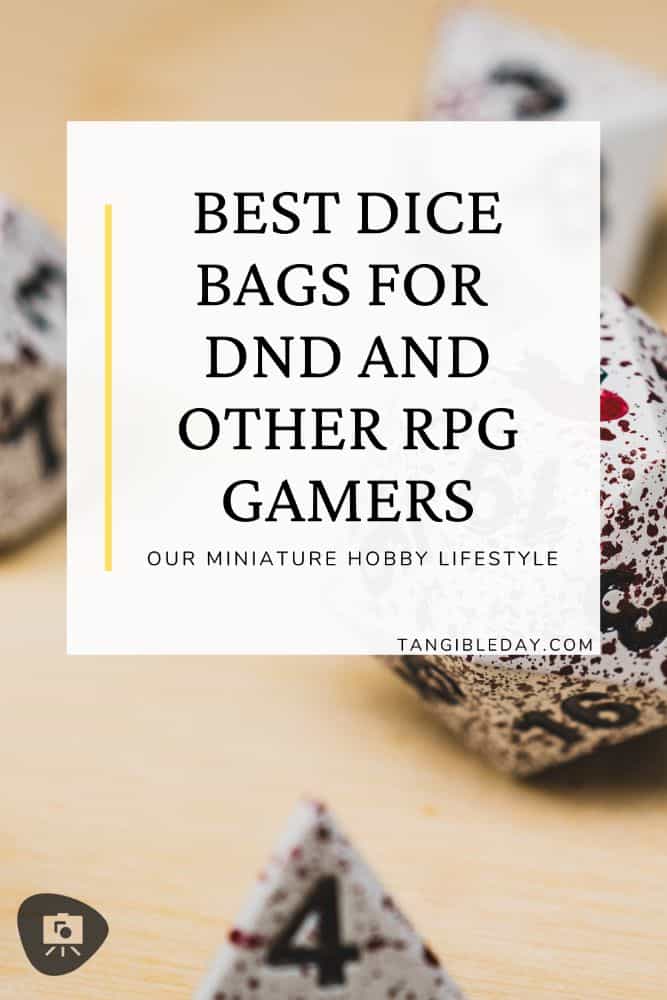 Best Dice Bags for DND and Tabletop Gamers - best dnd dice bags - dice bags for DND and TTRPGs - feature vertical image banner