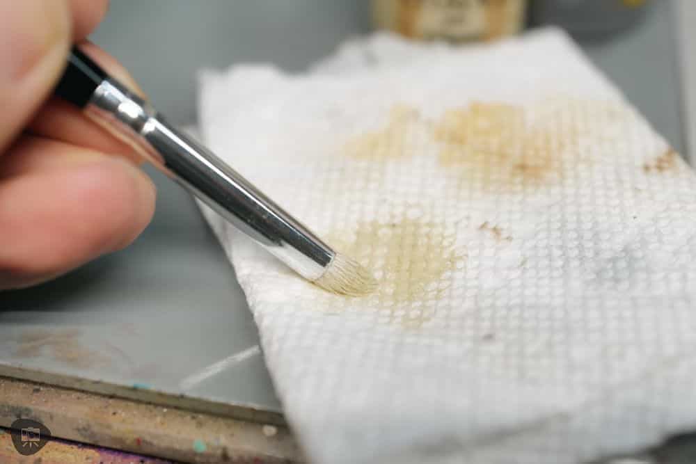 My Favorite Citadel Technical Paint and How to Use Astrogranite Debris (Review) - citadel texture paint astrogranite review and tutorial - drybrush application started
