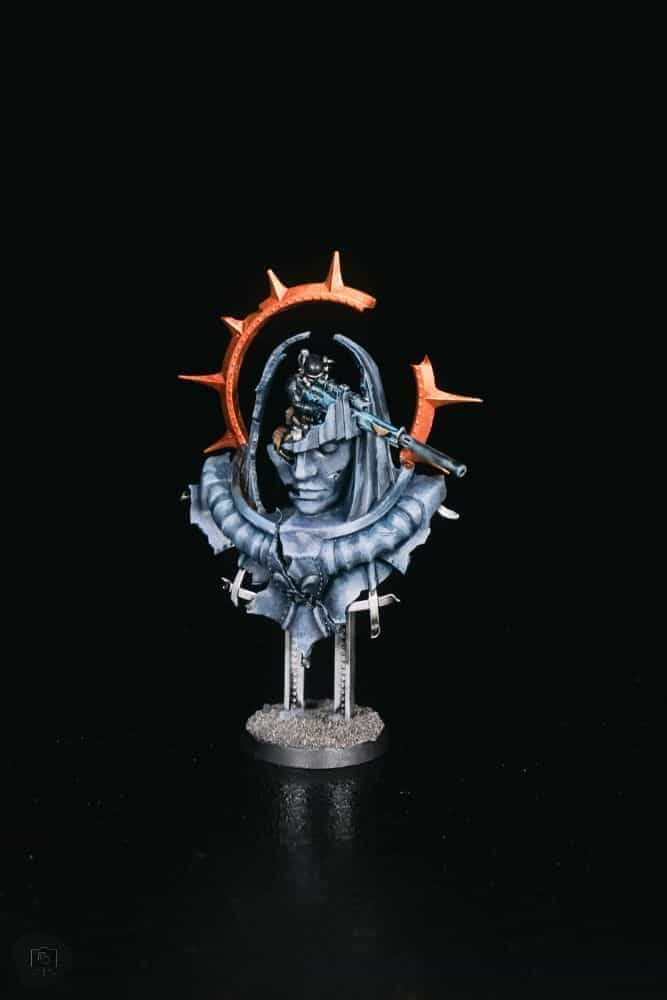 My Favorite Citadel Technical Paint and How to Use Astrogranite Debris (Review) - citadel texture paint astrogranite review and tutorial - studio photo of my painted Operative Umbral Six miniature painted