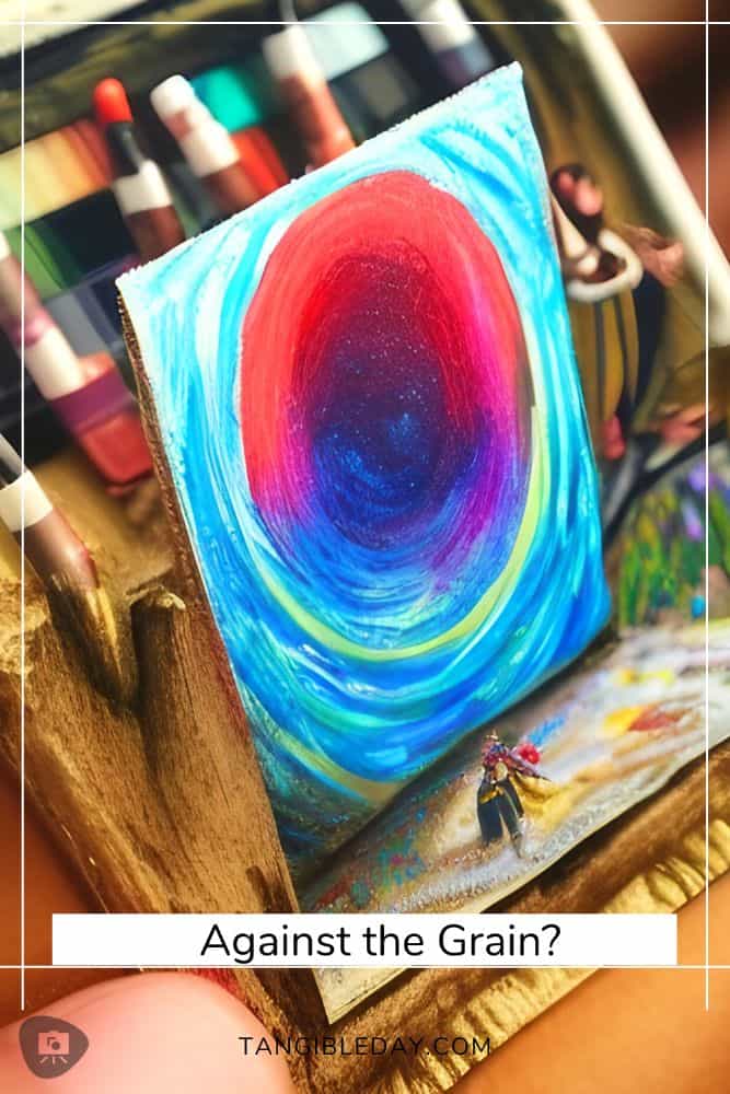 How to Be Different in Your Miniature Painting and Art - how to develop a distinct artistic voice miniature painting - going against the grain advice poster