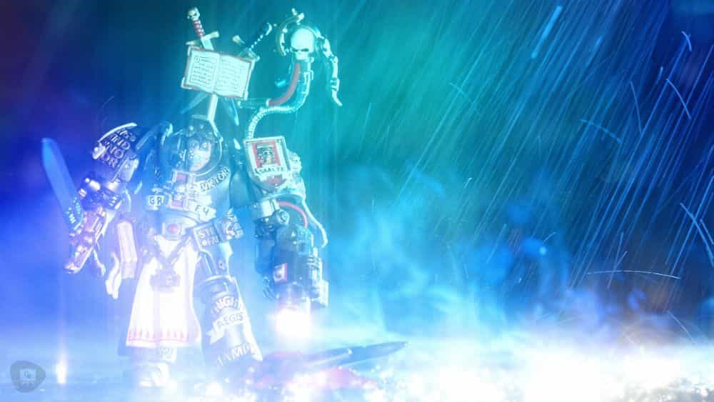 JoyToy Warhammer 40k Action Figure Toy Photography (Gregory Culley) - action figure toy photography - Guide to taking action figure toy photos - Final image with practical effects and post-processing digital overlays