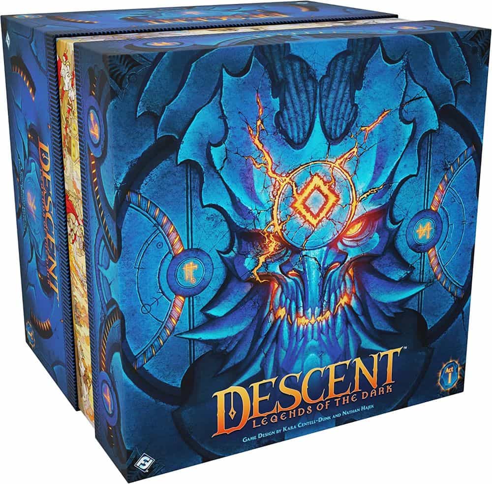 AI Enhanced Wargaming and Tabletop RPGs (Tips and Uses) - Descent legends of the dark box cover with AI driven gameplay