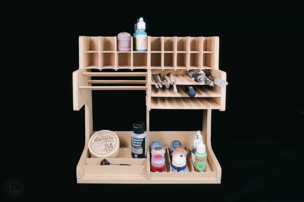 Review of Bucasso Hobby Tool Storage Rack: Mastering Craft Organization - hobby tool organizer review - front view photo of the organizer rack