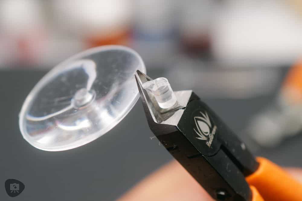 Cutting clear acrylic bases with the RGG sprue cutter is easy