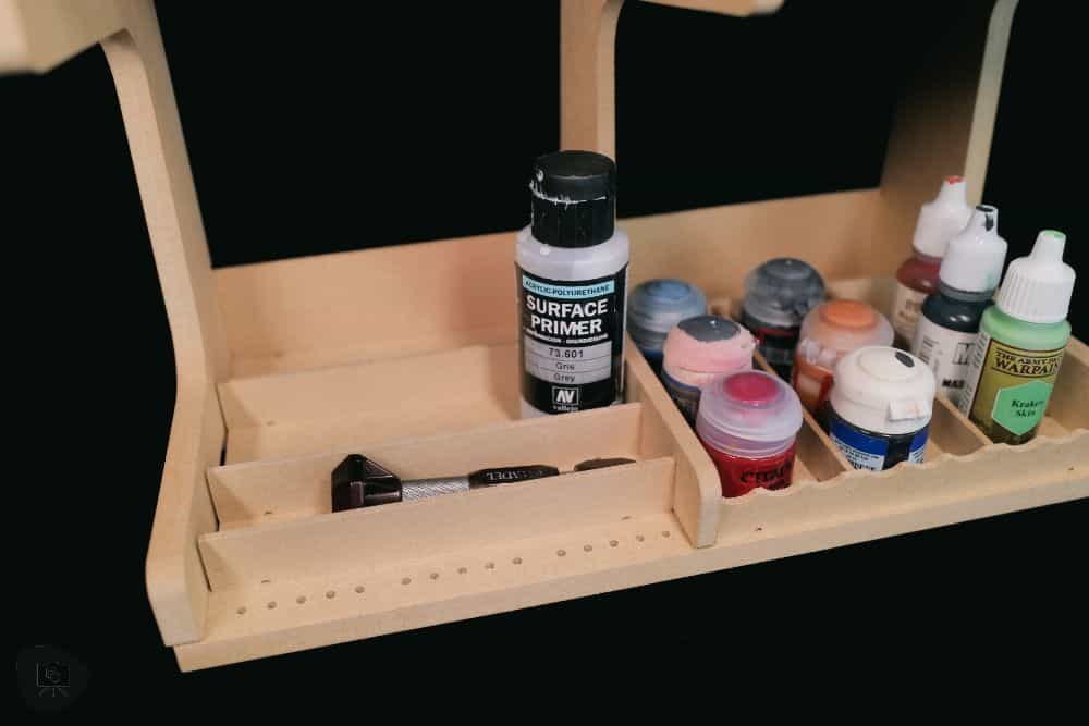 Review of Bucasso Hobby Tool Storage Rack: Mastering Craft Organization - hobby tool organizer review - bottom storage compartments