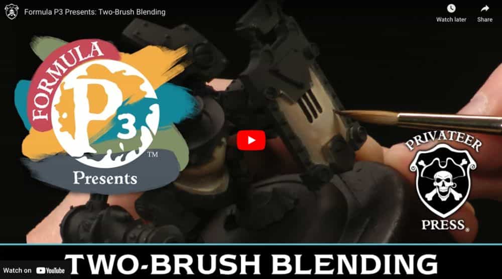 miniature painting techniques - two brush blending tutorial from privateer press