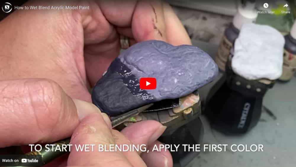 Miniature painting techniques - wet blending miniatures to blend color