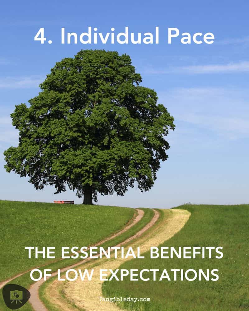 The Benefits of Low Expectations - lowering expectation for better creativity and productivity - individual pace