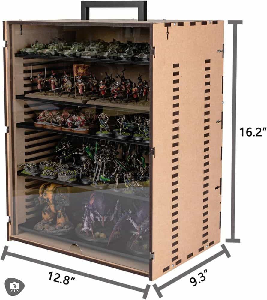 Best Budget Magnetic Miniature Carrying Case - dimensions of transport case schematic