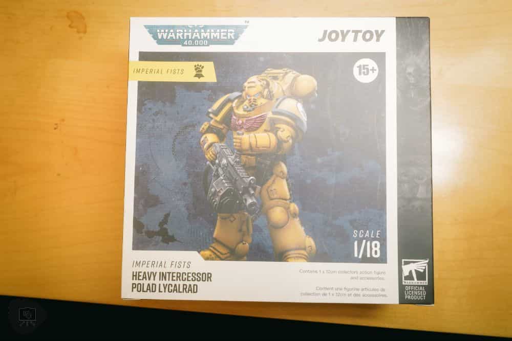 Warhammer 40k JoyToy Action Figure Review - box art front Heavy Intercessor Warhammer 40k action figure art