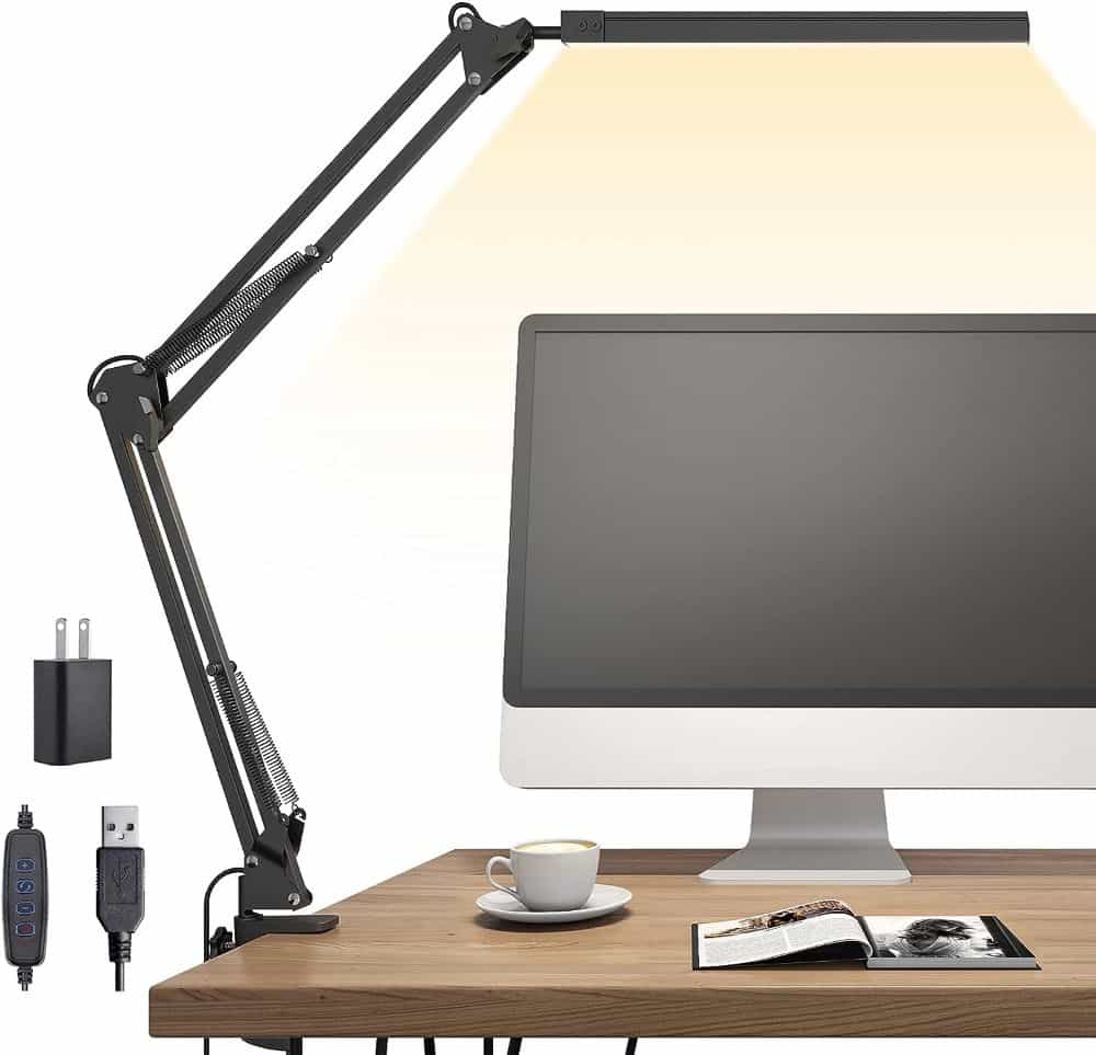 LED light for painting miniatures - product photo of LED swing arm desk lamp
