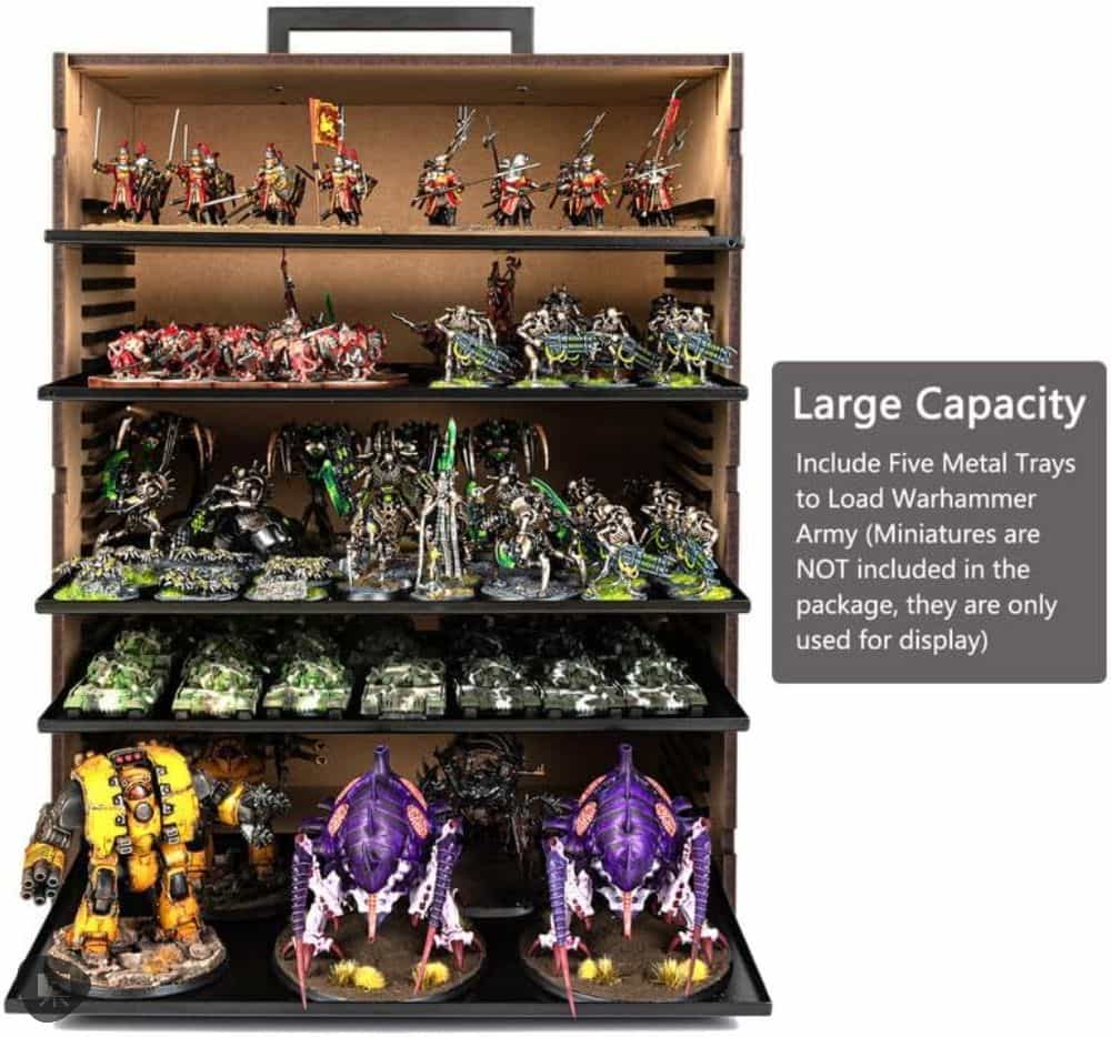 Best Budget Magnetic Miniature Carrying Case - example of the large capacity holding lots of miniatures