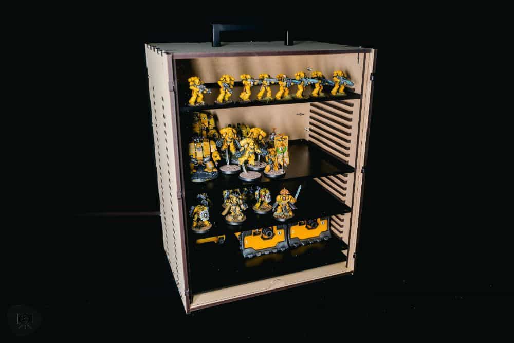 Best Budget Magnetic Miniature Carrying Case - my warhammer 40k imperial fist army inside the case