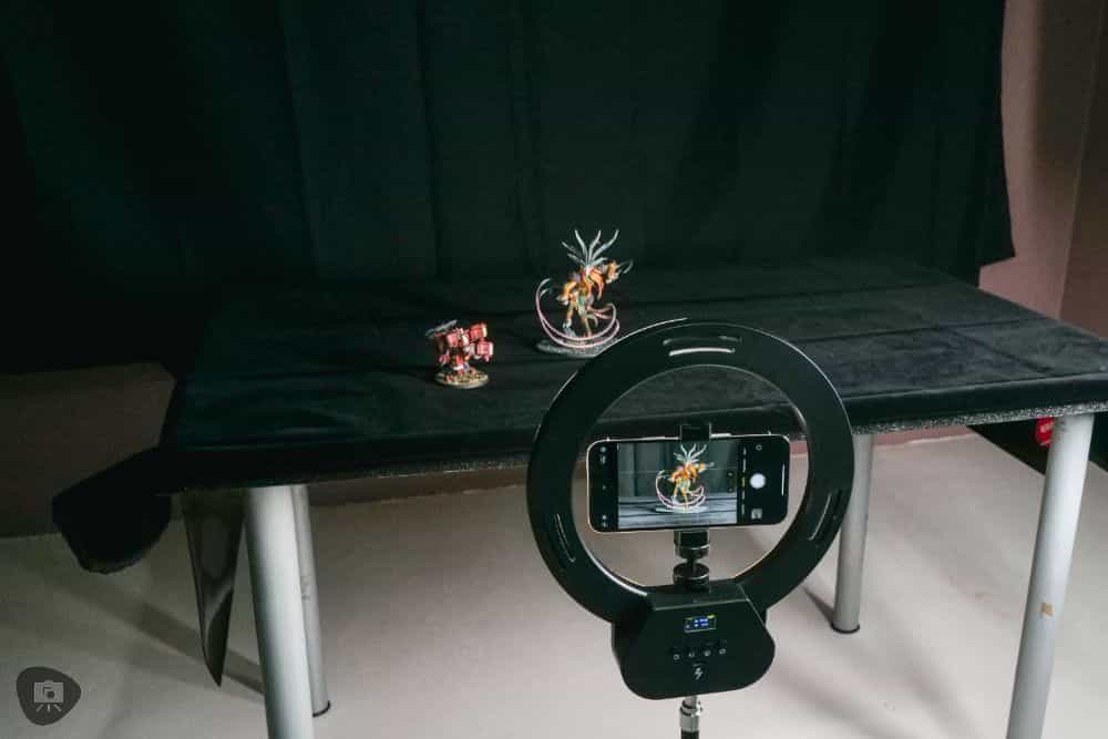 Sandmarc wireless LED Ring light review - best portable ring light for content creation - photography studio setup for taking photos of miniatures