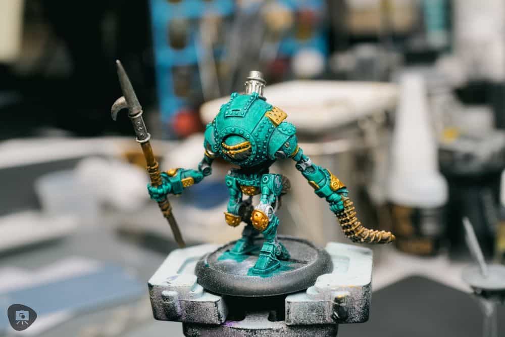 Zenithal Dry Brushing to "SlapChop" Paint Miniatures - Slap chop speed painted first coat of glaze and wash