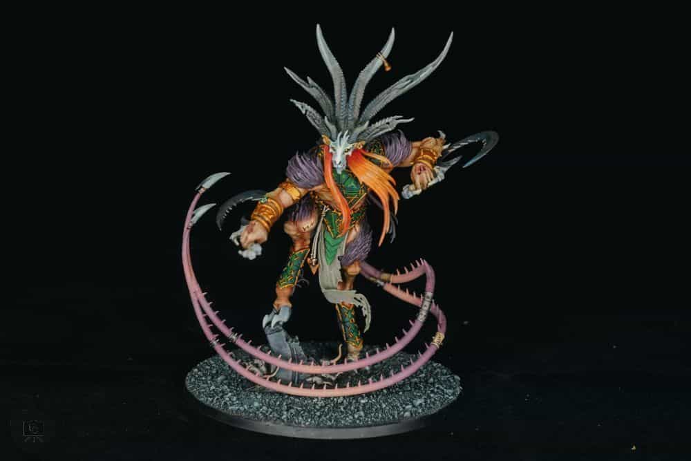 Photographed with a ring light and smartphone - verminlord Age of Sigmar miniature 