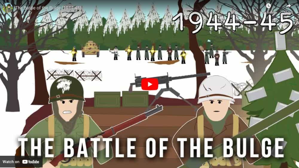 Video youtube screenshot documentary of the battle of the bulge