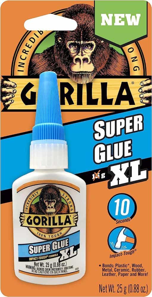 Thick or thin superglue for miniatures? Best superglue for miniatures models - Gorilla super glue packaging produc photo on white background