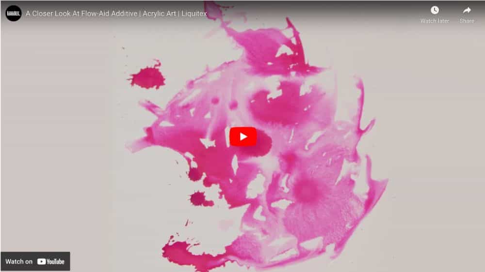 How flow improver works with acrylic paints youtube video screenshot