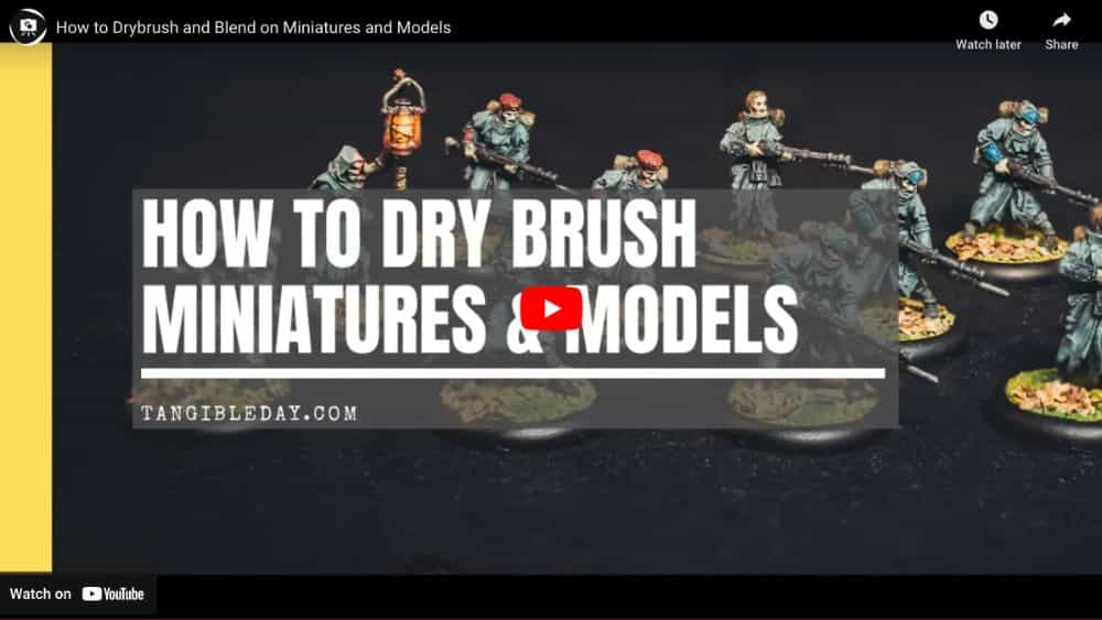 How to dry brush miniature youtube video screenshot