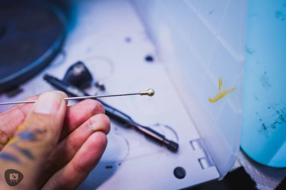 Reaper Vex airbrush review - close up of the needle rear knob