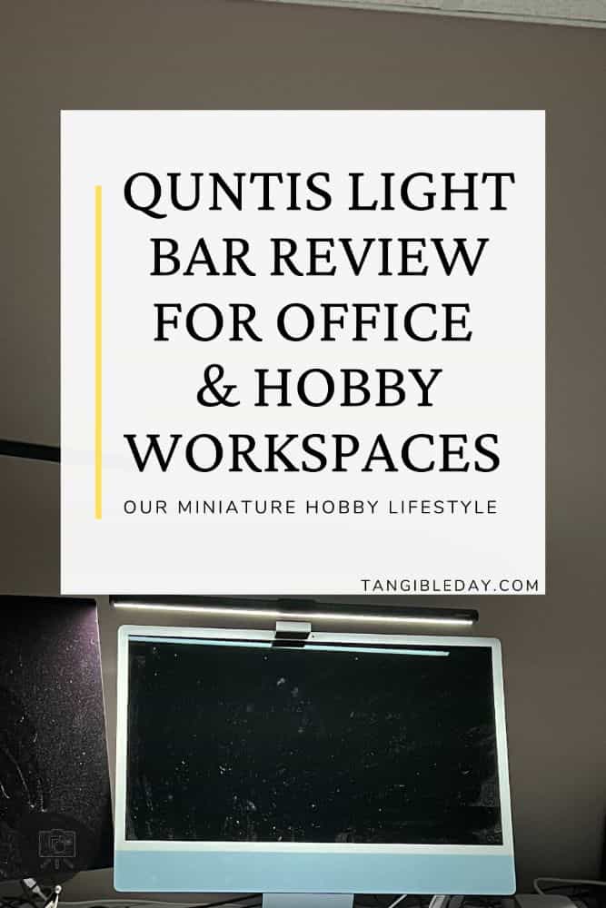 Quntis monitor light bar review - Quntis computer lamp bar LEDs for home and hobby work - feature image vertical banner