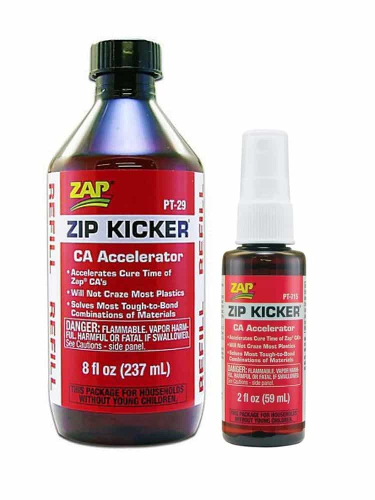 Thick or thin superglue for miniatures? Best superglue for miniatures models - zip kicker CA accelerator bottle with spray nozzle refill product