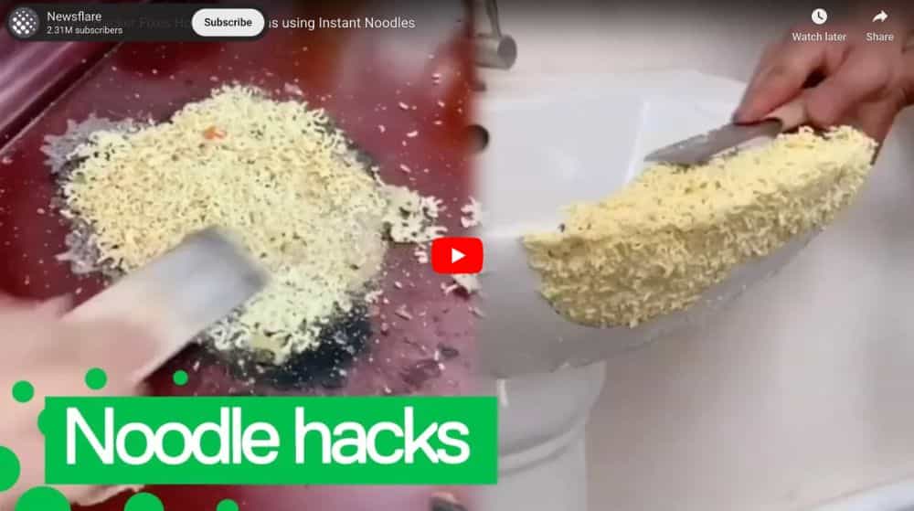Using super glue to fill gaps video - noodle hack youtube filler