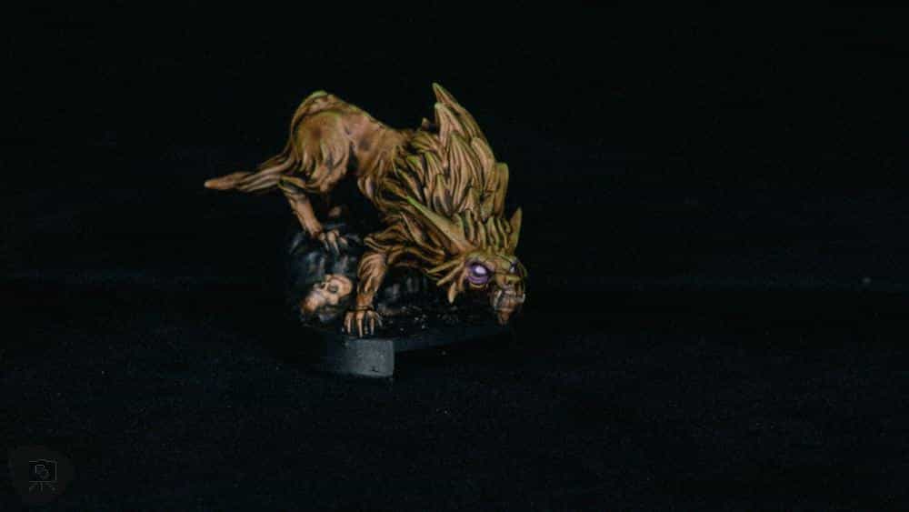 Speed Painting Board Game Miniatures: A Step-by-Step Guide - final studio photo of board game miniature on black backdrop